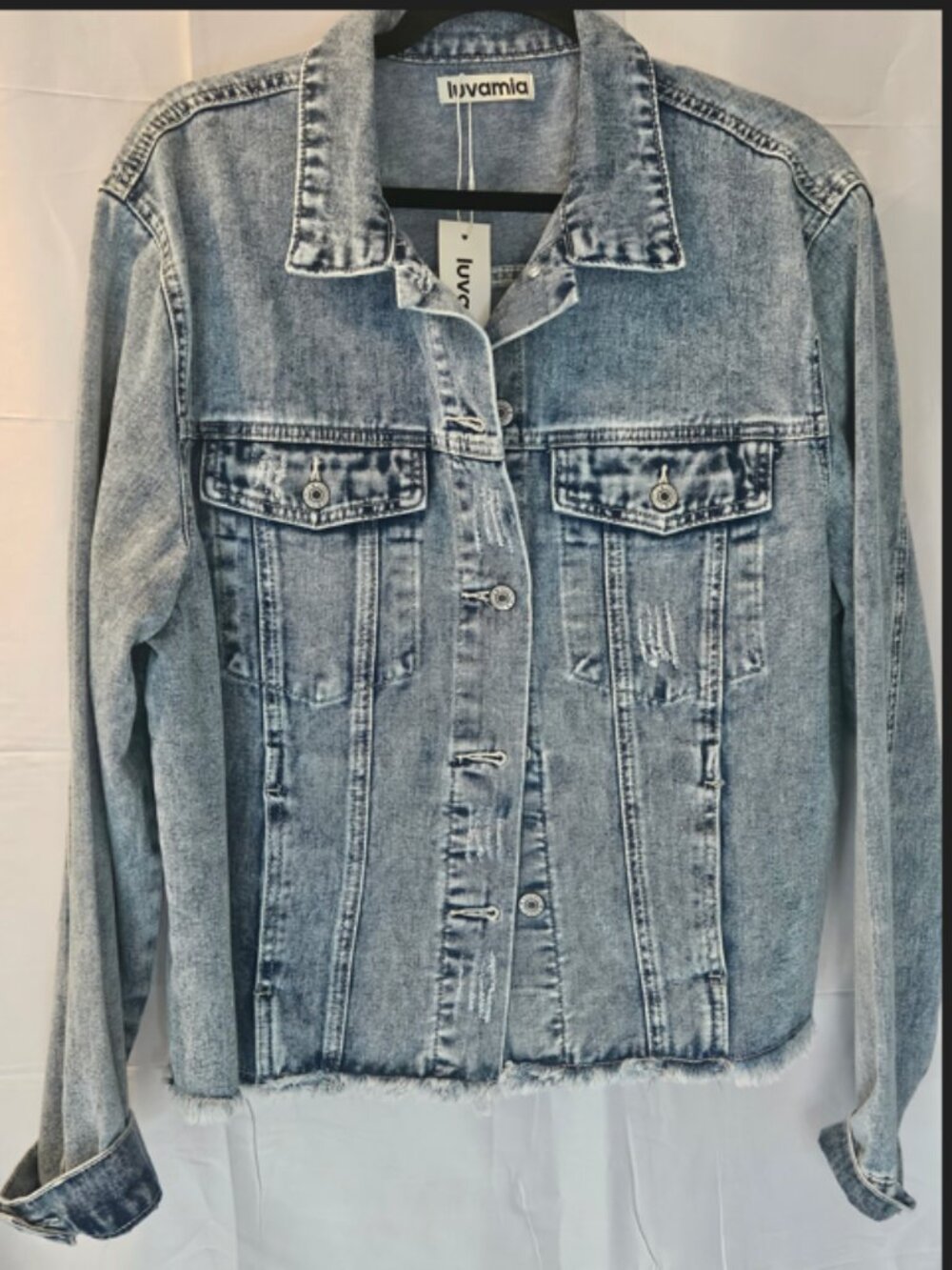 Luvamia Women's Blue Jean Jacket in Size XL - NWT